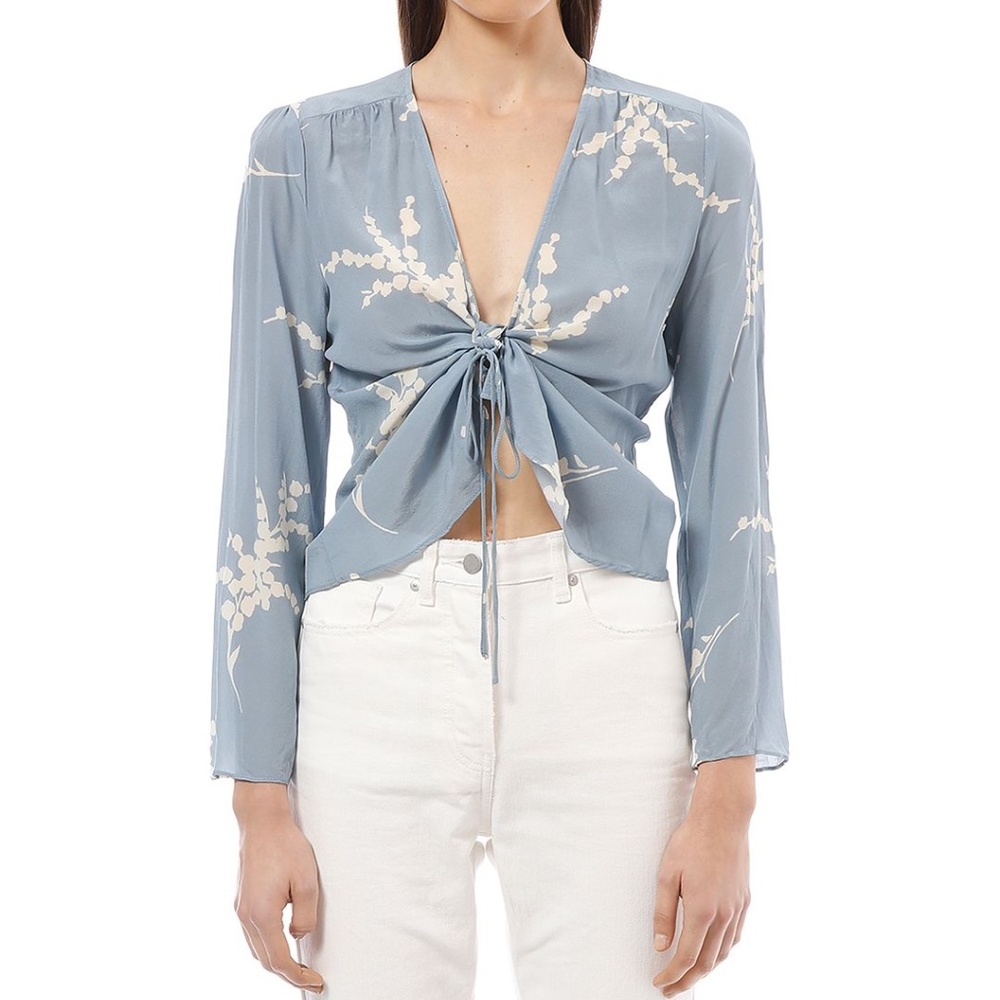 Realisation Par 100% Silk Bianca Top NWT, Size XXS